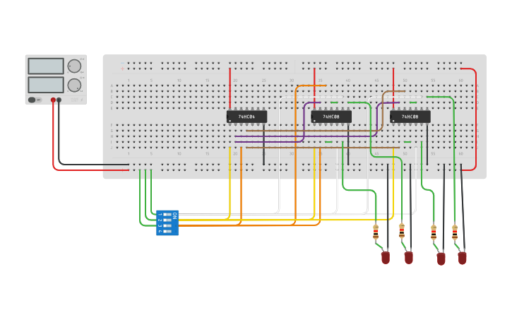 Circuit design demultiplexer - Tinkercad