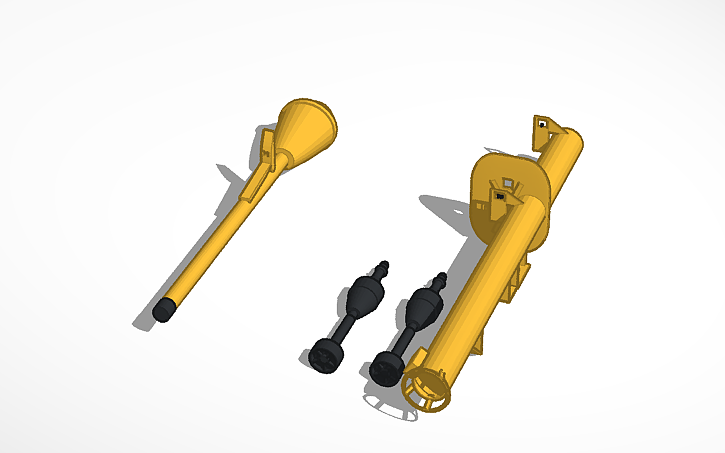 3D design panzerfaust and panzerschreck - Tinkercad
