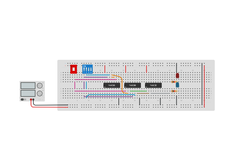 Circuit design Full Adder - Tinkercad