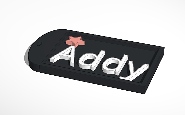 3D design basic keychain - Tinkercad