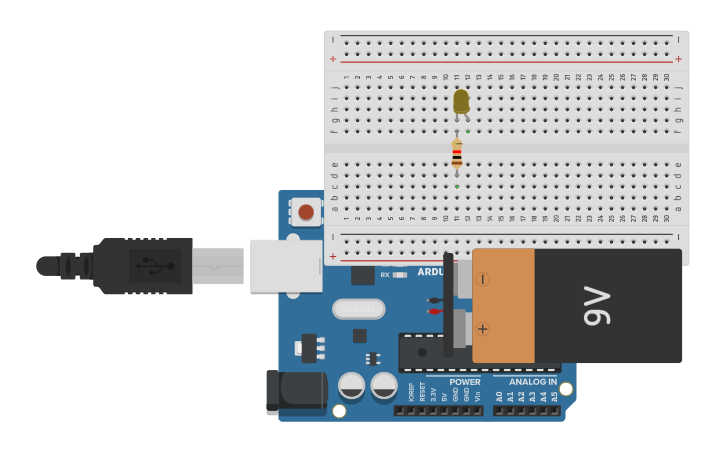 Circuit design Arduino LED Blink - Tinkercad