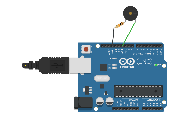 Circuit design Jingle Bells - Tinkercad