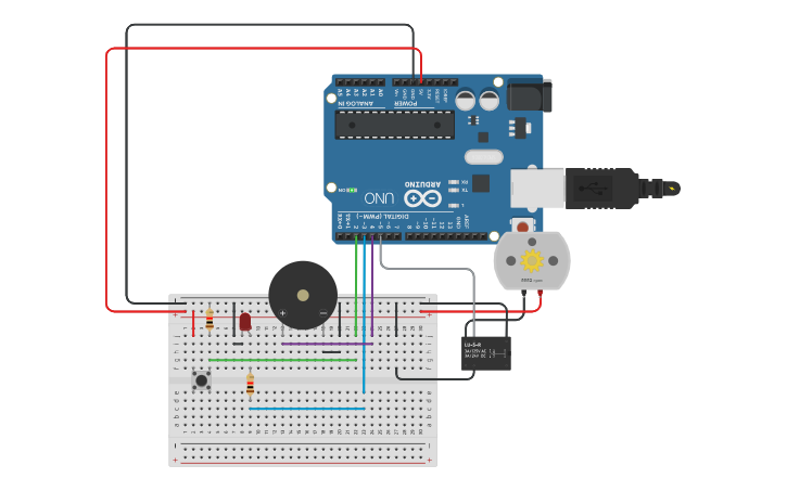 Circuit design Motor - Tinkercad
