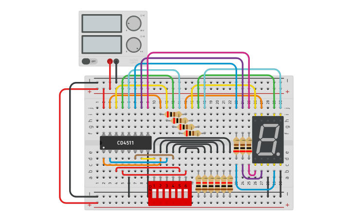 Circuit design Decoder - Tinkercad