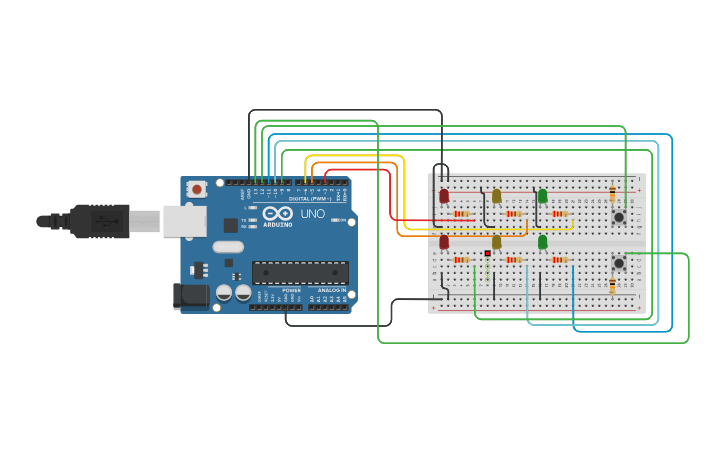 Circuit design UJI KOMPETENSI MODULE 1 YOVAN 22 XMKT - Tinkercad