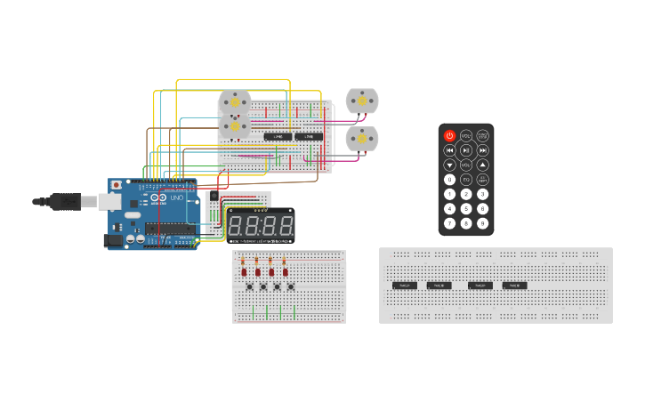 Circuit design 4 motor - Tinkercad