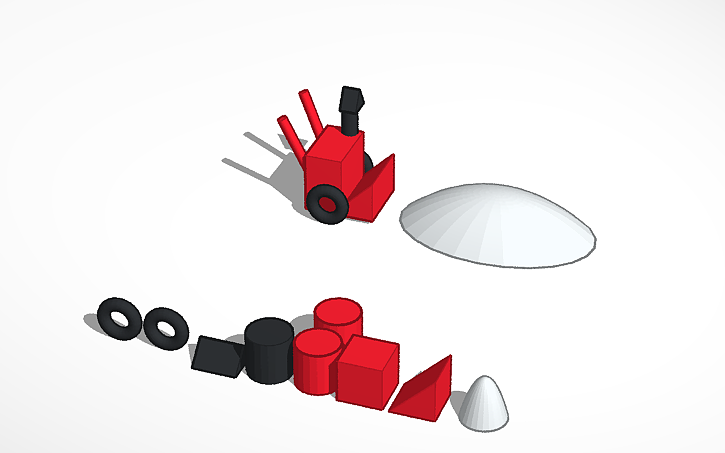 3D design Snow blower invention - Tinkercad