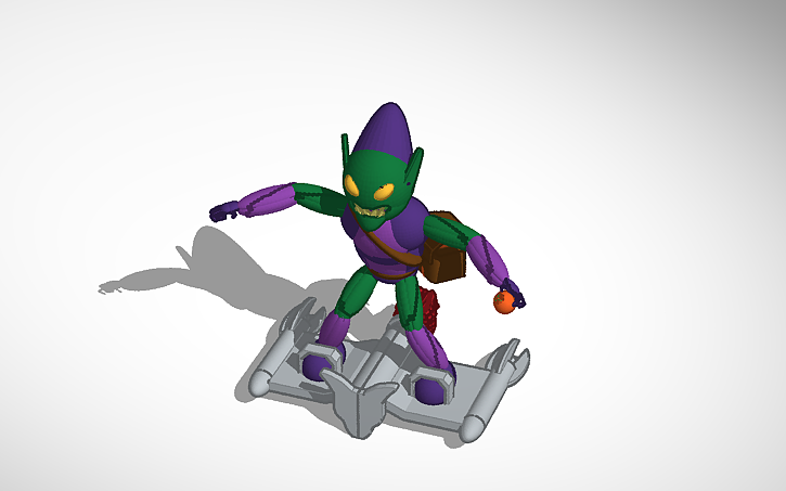 3D design green goblin - Tinkercad