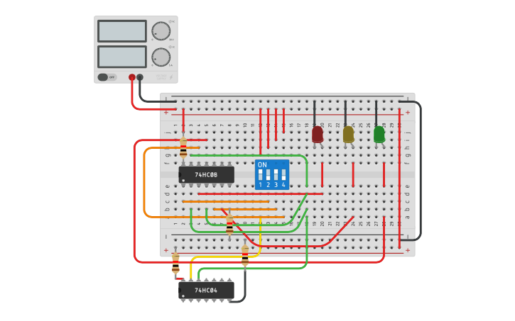 Circuit design Logic Gate - Tinkercad