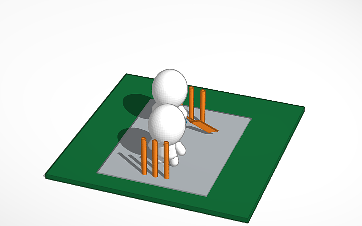 3D design cricket match - Tinkercad