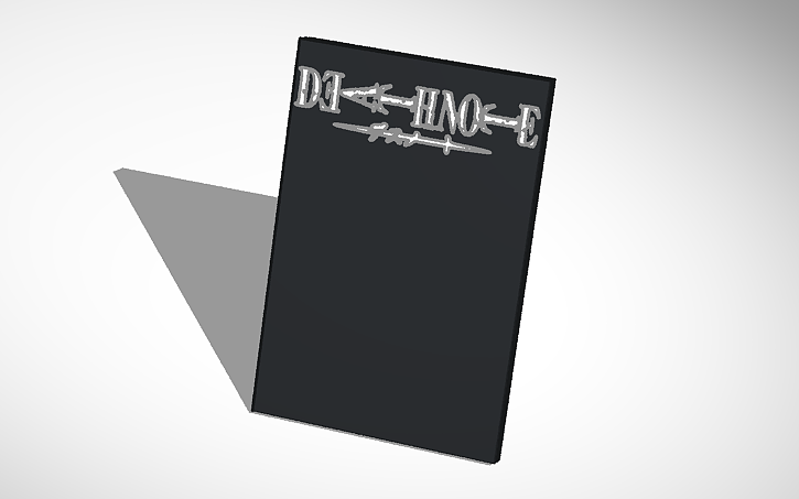 3D design Death Note - Tinkercad