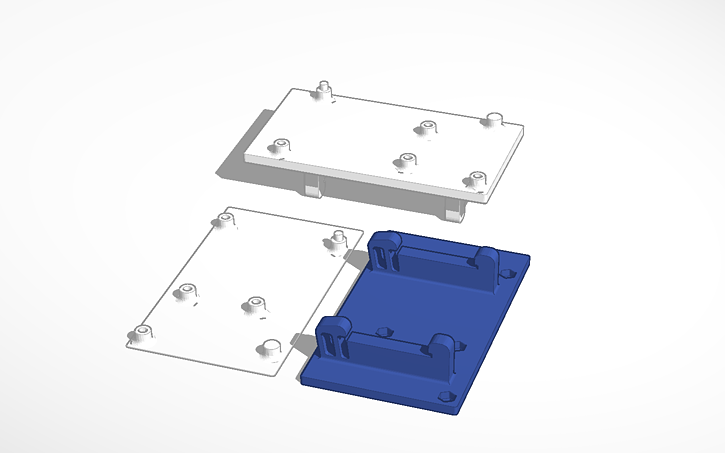 3D design Arduino DIN mount - Tinkercad