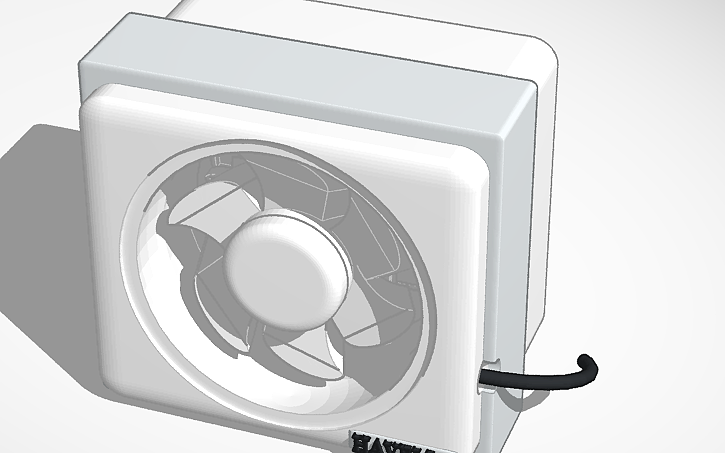 3D design blade Exhaust fan - Tinkercad