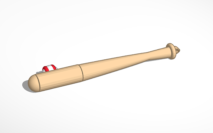 3D design baseball bat - Tinkercad