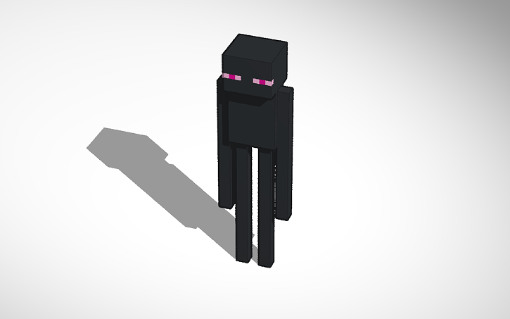 3D design minecraft enderman model - Tinkercad