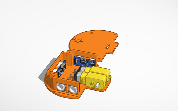3D design robot laberinto - Tinkercad