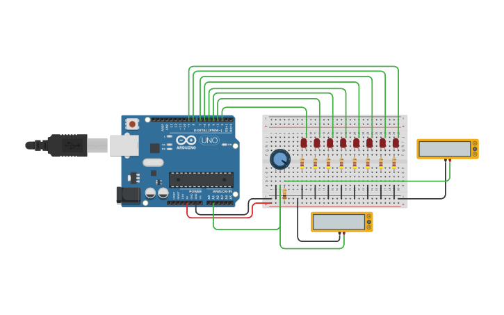Circuit design TP03 - Knight Rider - Tinkercad