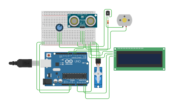 Circuit design Arduino Uno R3 - Tinkercad