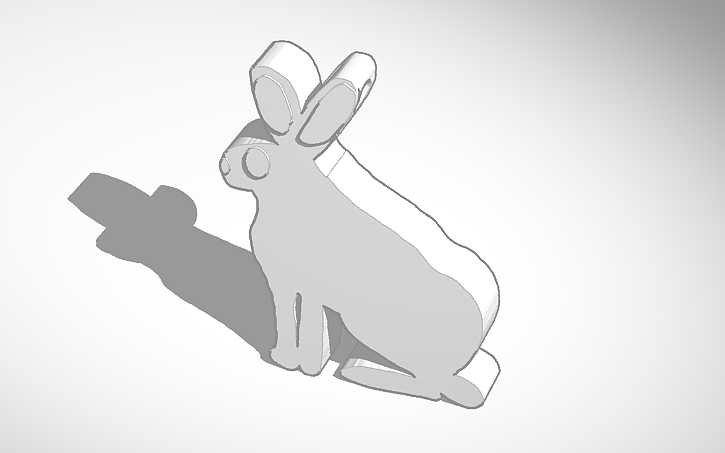 3D design JACKRABBIT OUTLINE - Tinkercad