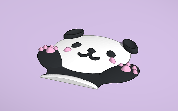 3D design 🐼°˖ 2d panda~ ˖°🐼 - Tinkercad
