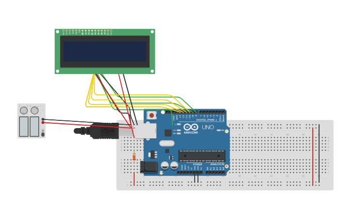 Circuit design P10-LCD-LCR - Tinkercad