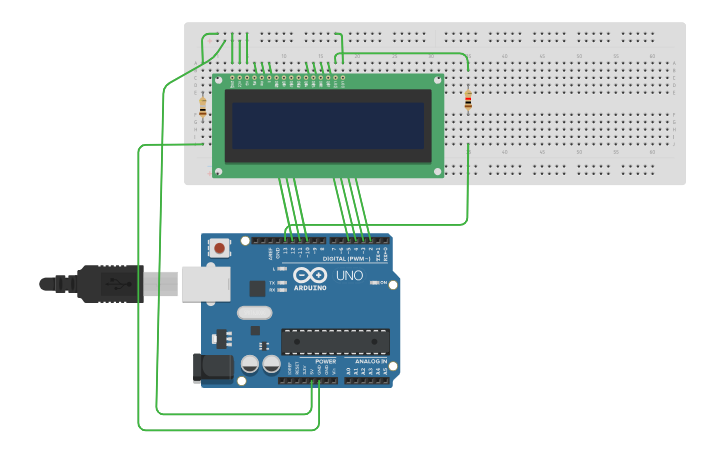 Circuit design bp_12. hafta LCD ekran özel karakter - Tinkercad