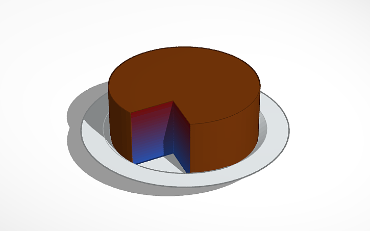 Cake Autocad Block 3D design Cake - Tinkercad