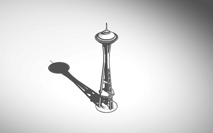 3D design SPACE NEEDLE - Tinkercad