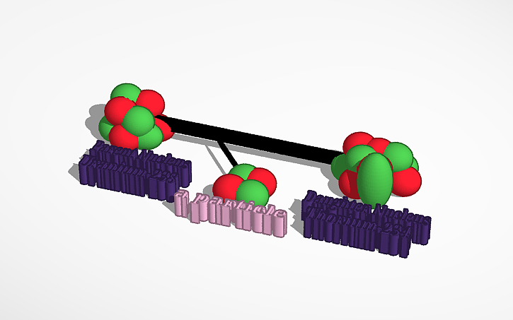 3D design RADIOACTIVE DECAY MODEL - Tinkercad