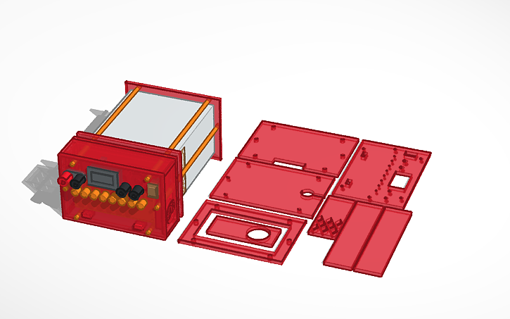 3D design Bench Power Supply form PC Power Unit - Tinkercad