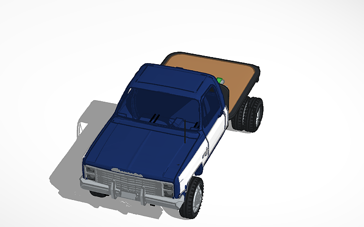 3D design chevy flatbed work truck - Tinkercad