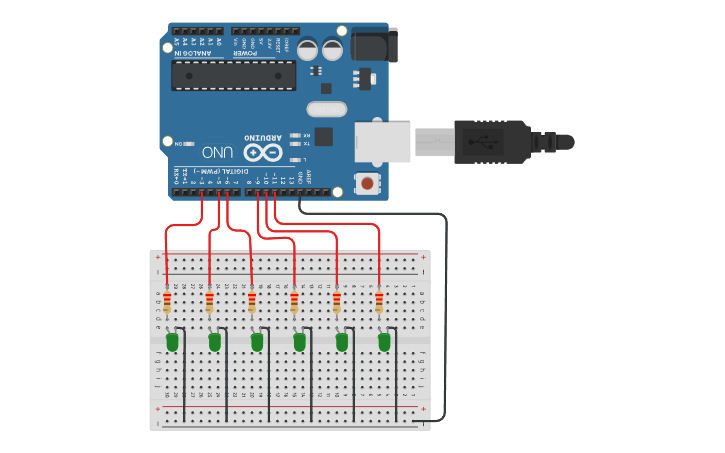 Circuit design Drop Rain - Tinkercad