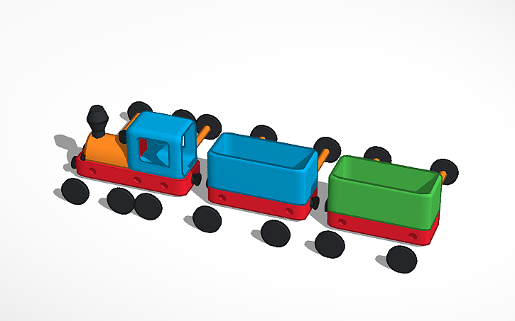 3D design Train 3D Impression - Tinkercad