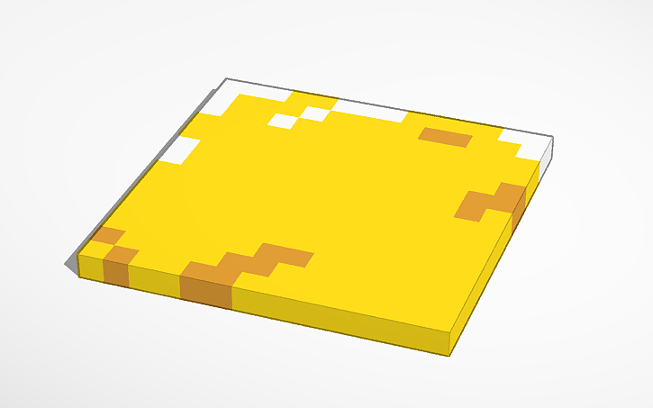 3D design Minecraft Light Weighted Pressure Plate - Tinkercad