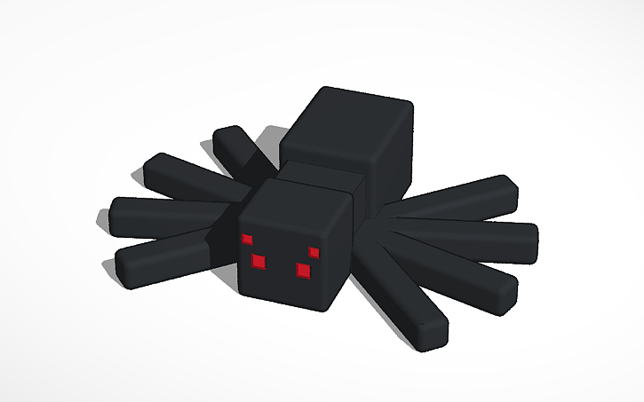3D design Minecraft - spider - Tinkercad