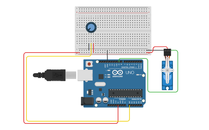 Circuit design LESSON 3 ACTIVITY 2 - POTENTIOMETER AND SERVO MOTOR ...