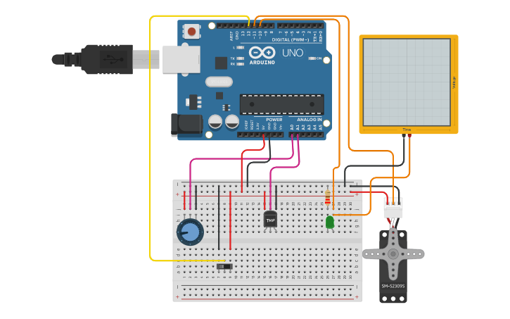 Circuit design Copy of ARDUINO TEMPERATURE POTENTIOMETER SERVO CONTROL ...