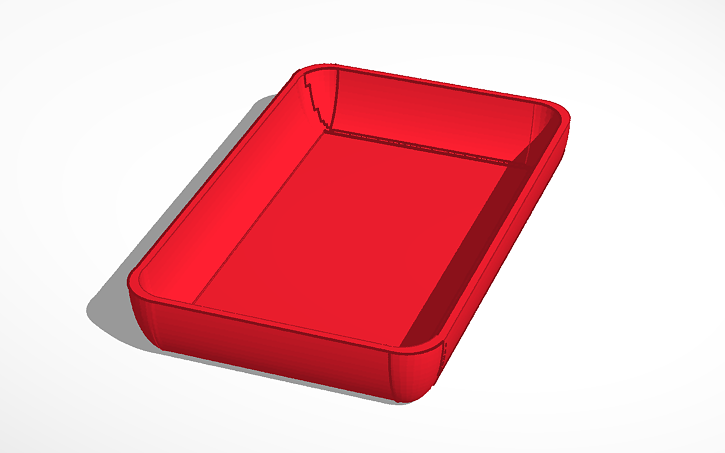 3D design Round Edge Tray 120mm x 190mm - Tinkercad
