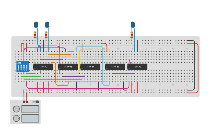 Circuit design 3 bit synchronous up/down counter using JK flipflop IC ...