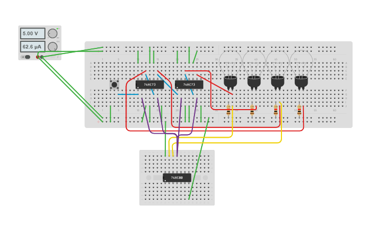 Circuit design Decade counter - Tinkercad