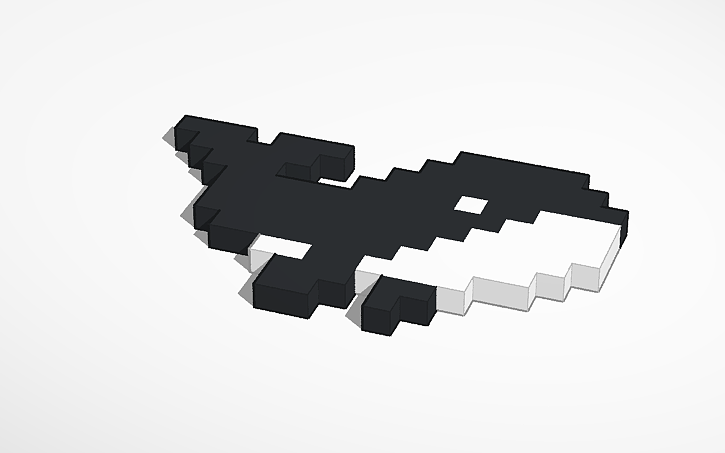 3D design Pixel orca - Tinkercad