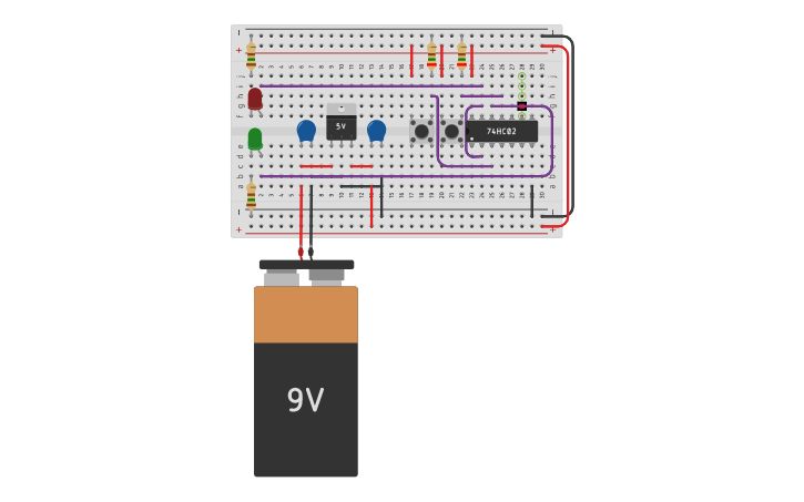 Circuit design 1-Bit Memory - Tinkercad