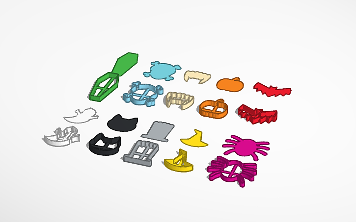 3D design Halloween Cookie Cutters - Tinkercad