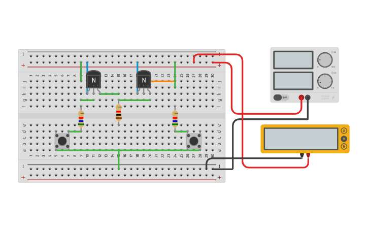 Circuit design EXOR Gate - Tinkercad