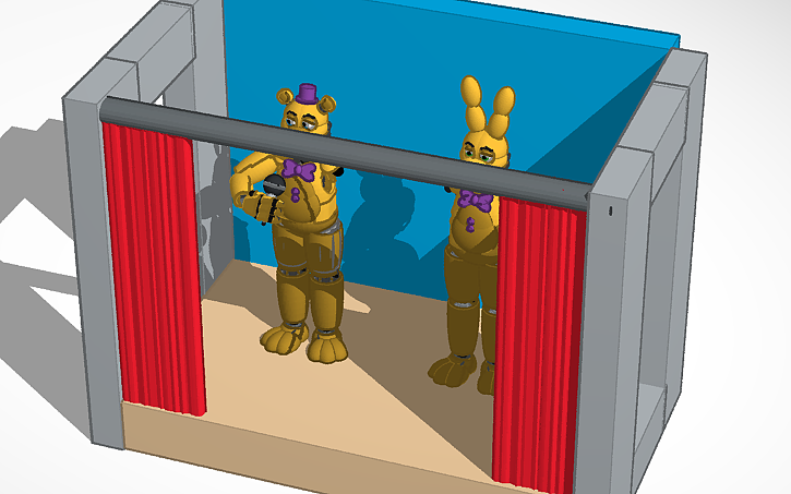 Spring Stage Fnaf Model 3D design fnaf stage01 fredbear and springbonnie - Tinkercad