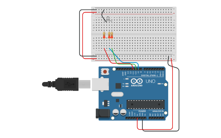 Circuit design Blink LED - Tinkercad