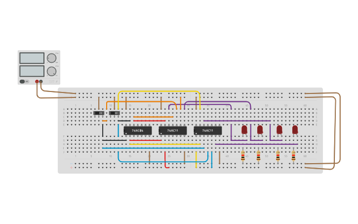 Circuit design DEMULTIPLEXER (1X4 MUX) - Tinkercad