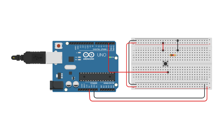 Circuit design Arduino Uno - ReadSwitch - Tinkercad