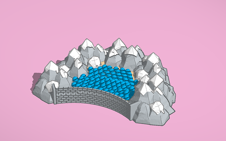 3D design Dam Failure - SIM LAB - Tinkercad