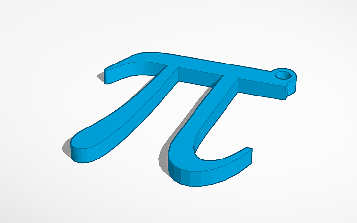 Designs Using Pi 3D design pi charm - Tinkercad
